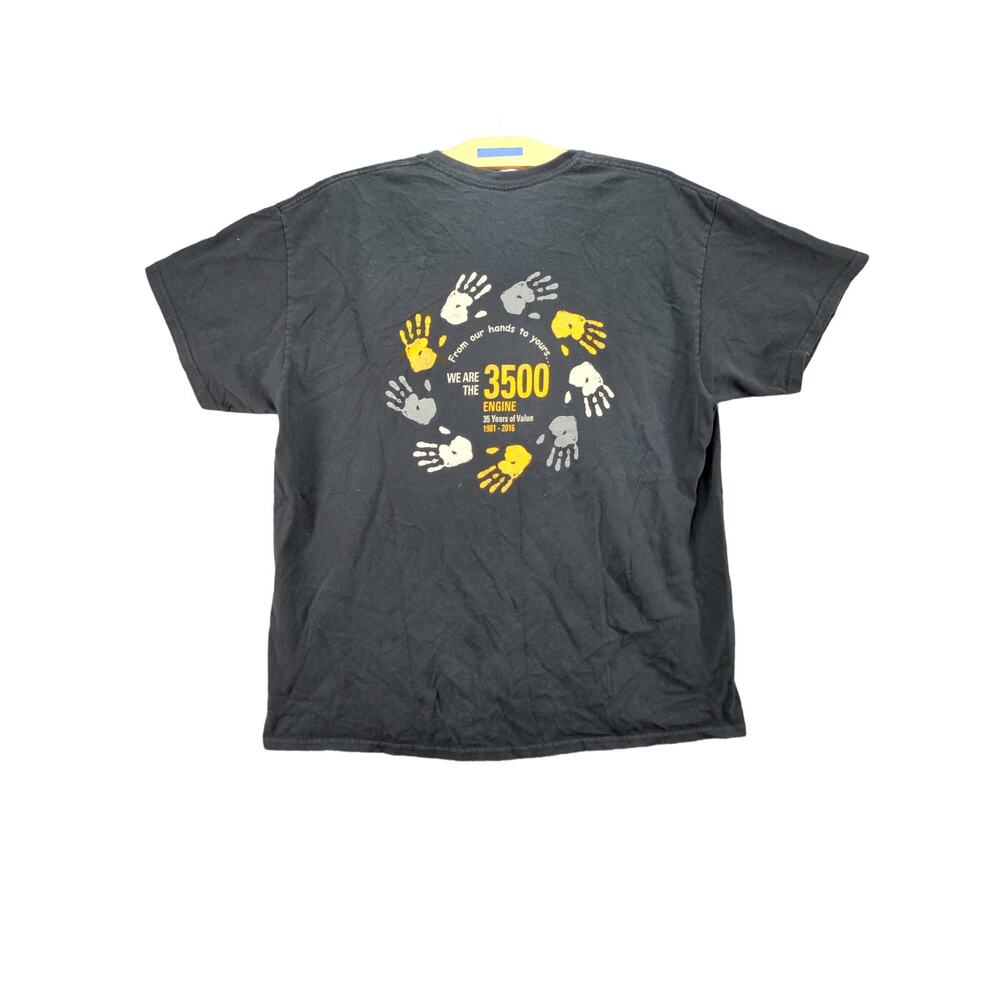 Mens CAT Caterpillar 3500 Engine 1981-2016 T Shirt Size XL Black